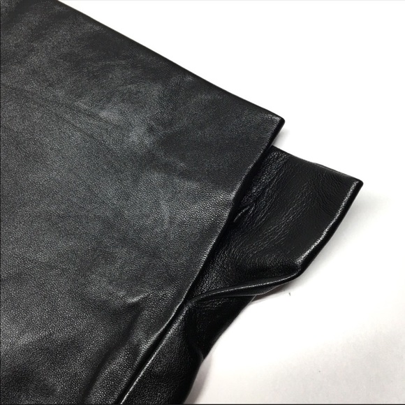 ❌SOLD❌ € Cache Black 100% Leather Pants Woven K15 - Picture 7 of 8